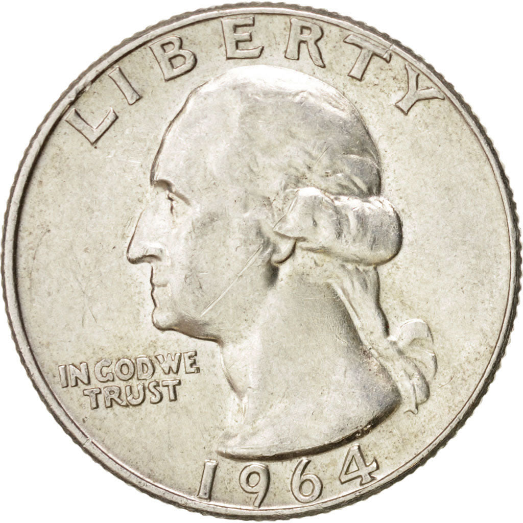 United States, Washington Quarter, Quarter, 1964, U.S. Mint, Denver, AU(55-58...