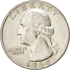 United States, Washington Quarter, Quarter, 1964, U.S. Mint, Denver, AU(55-58...