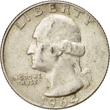 Moneta, Stati Uniti, Washington Quarter, Quarter, 1964, U.S. Mint, Denver, BB