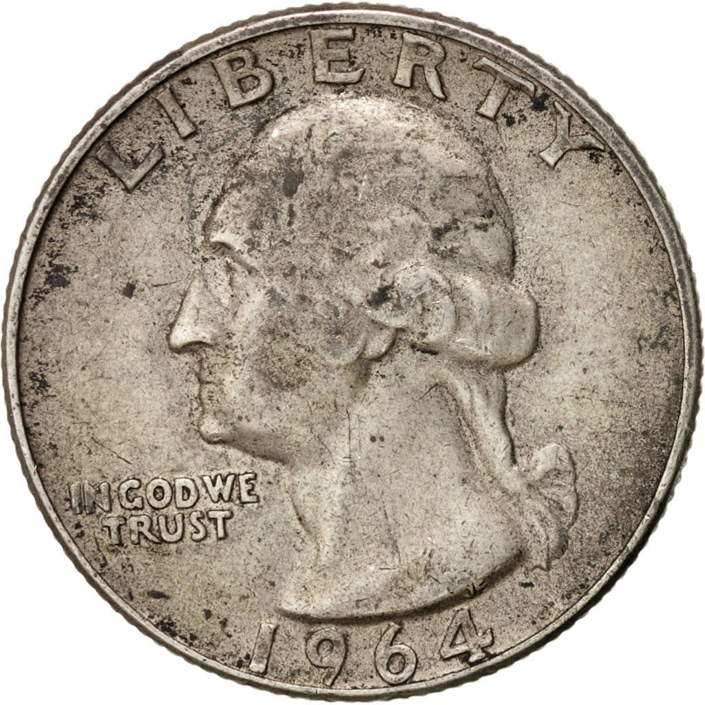 Moneta, Stati Uniti, Washington Quarter, Quarter, 1964, U.S. Mint, Denver, BB