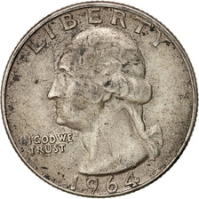 Moneta, Stati Uniti, Washington Quarter, Quarter, 1964, U.S. Mint, Denver, BB