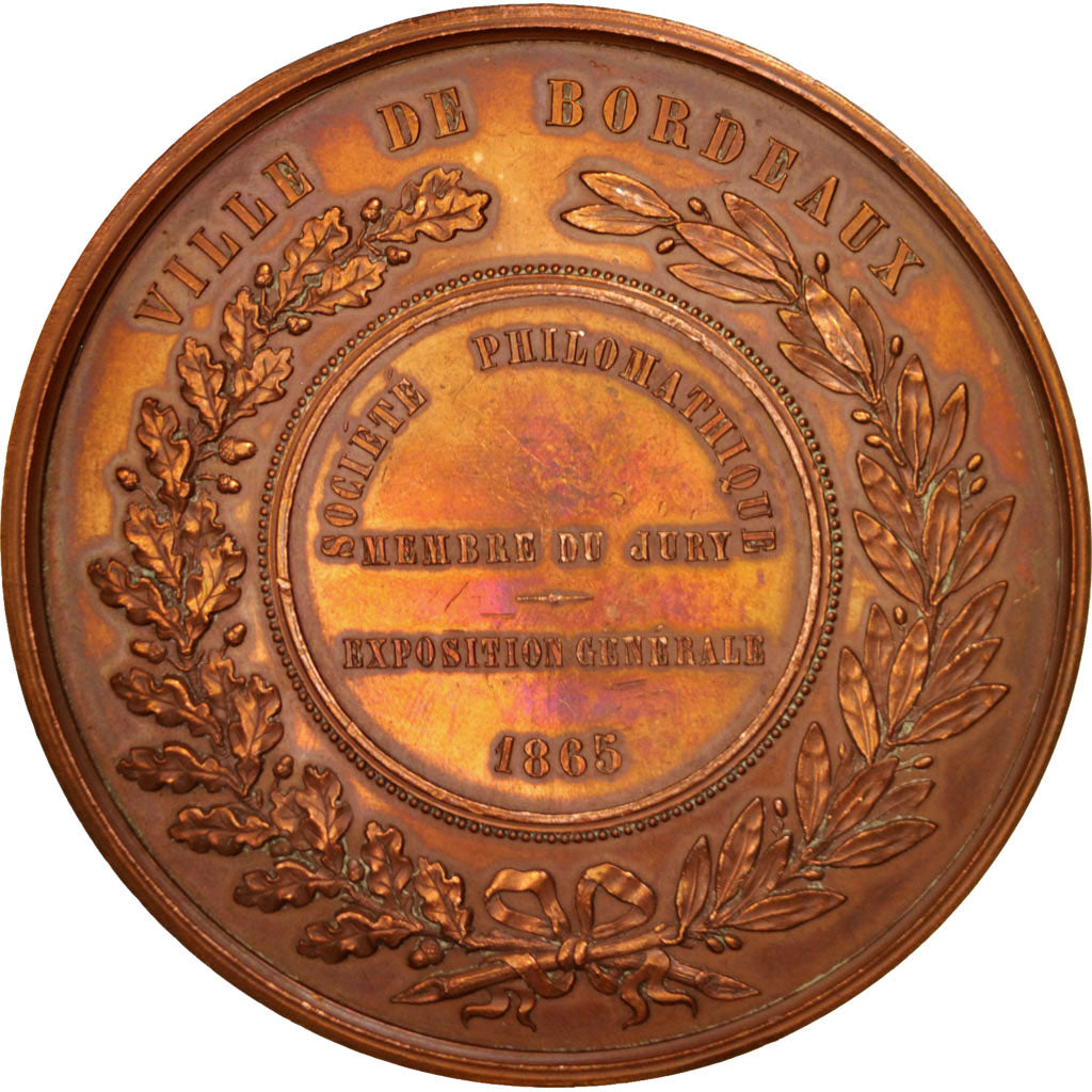 France, Medal, Politics, Society, War, 1865, Hamel, AU(50-53), Copper