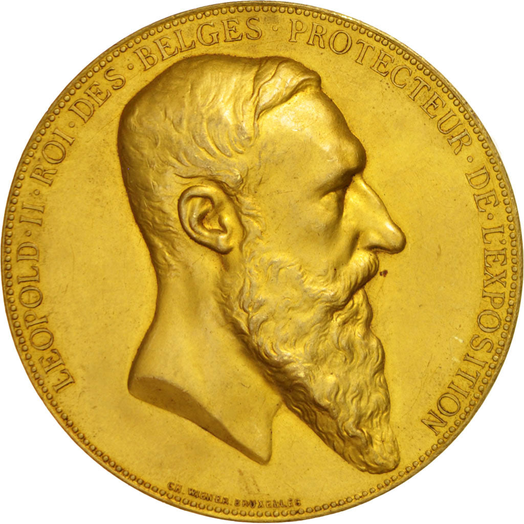 Belgium, Medal, Sciences & Technologies, 1885, Wiener, AU(55-58), Bronze