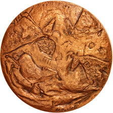 France, History, Lascaux by Righetti, Medal, 1985, MS(63), Copper, 89mm