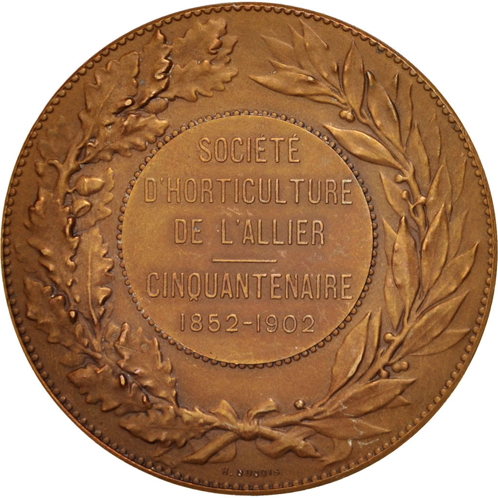 France, Medal, Flora, 1902, Dubois.A, AU(55-58), Bronze