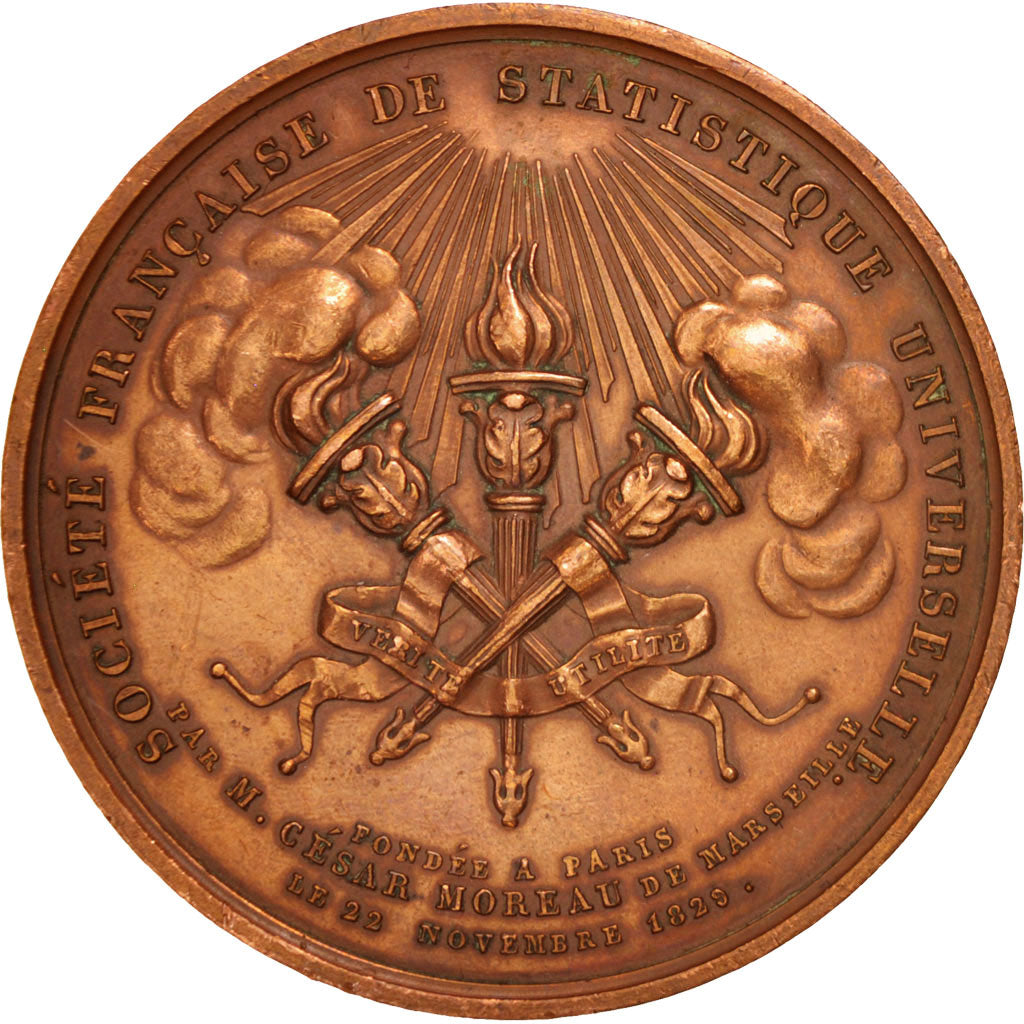 France, Medal, Politics, Society, War, 1848, AU(50-53), Copper