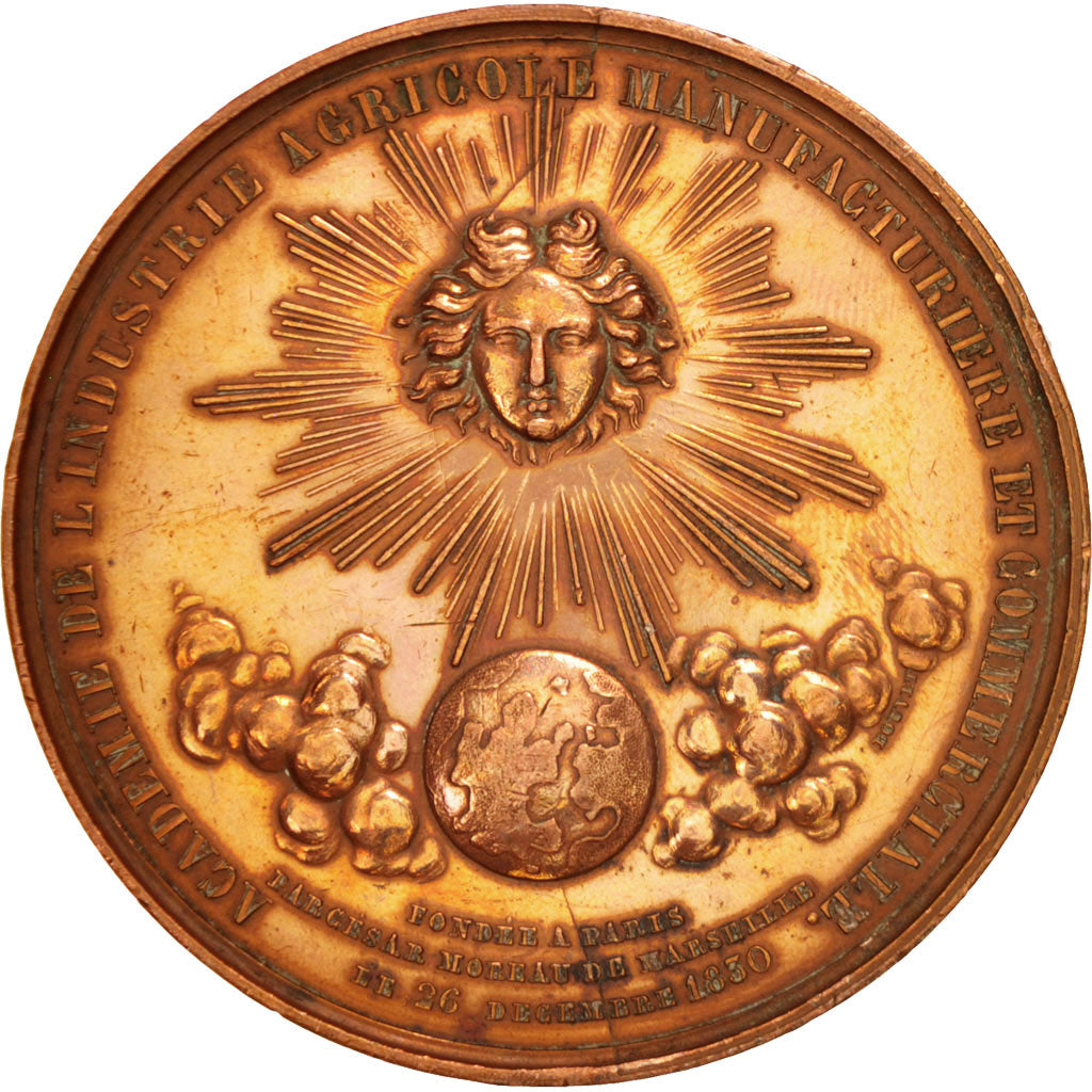 France, Medal, Politics, Society, War, 1848, AU(50-53), Copper