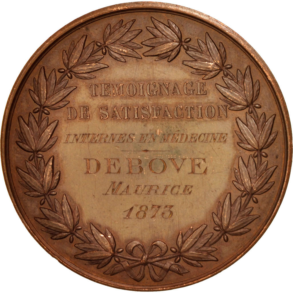 France, Medal, Medicine, 1873, AU(55-58), Copper