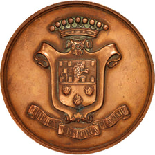 France, Gray municipal council, Medal, 1854, AU(50-53), Copper, 72mm