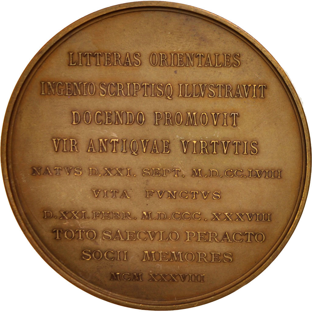 France, Silvestre de Sacy, Medal, 1938, AU(55-58), Depaulis, Bronze, 61mm