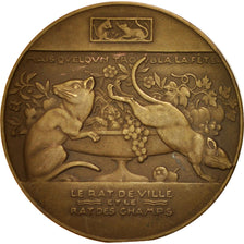 France, Jean De La Fontaine, City's rat and field's rat, Medal, AU(55-58)