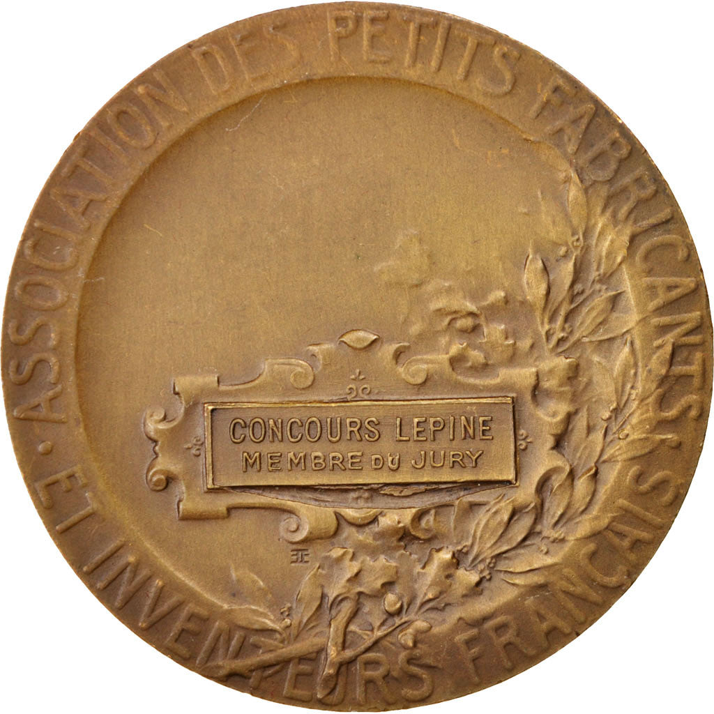 France, French inventor Association, Medal, AU(55-58), Bronze, 49mm