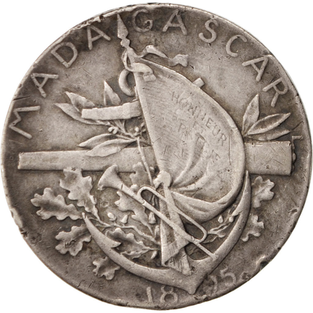 France, French Third Republic, Madagascar, Medal, 1895, EF(40-45), 30mm