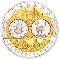 France, Politics, Europa, Ireland, MS(60-62), Silver, 40mm