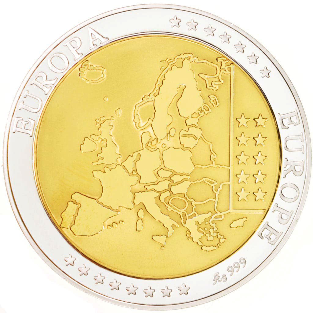 France, Politics, Europa, Ireland, MS(60-62), Silver, 40mm
