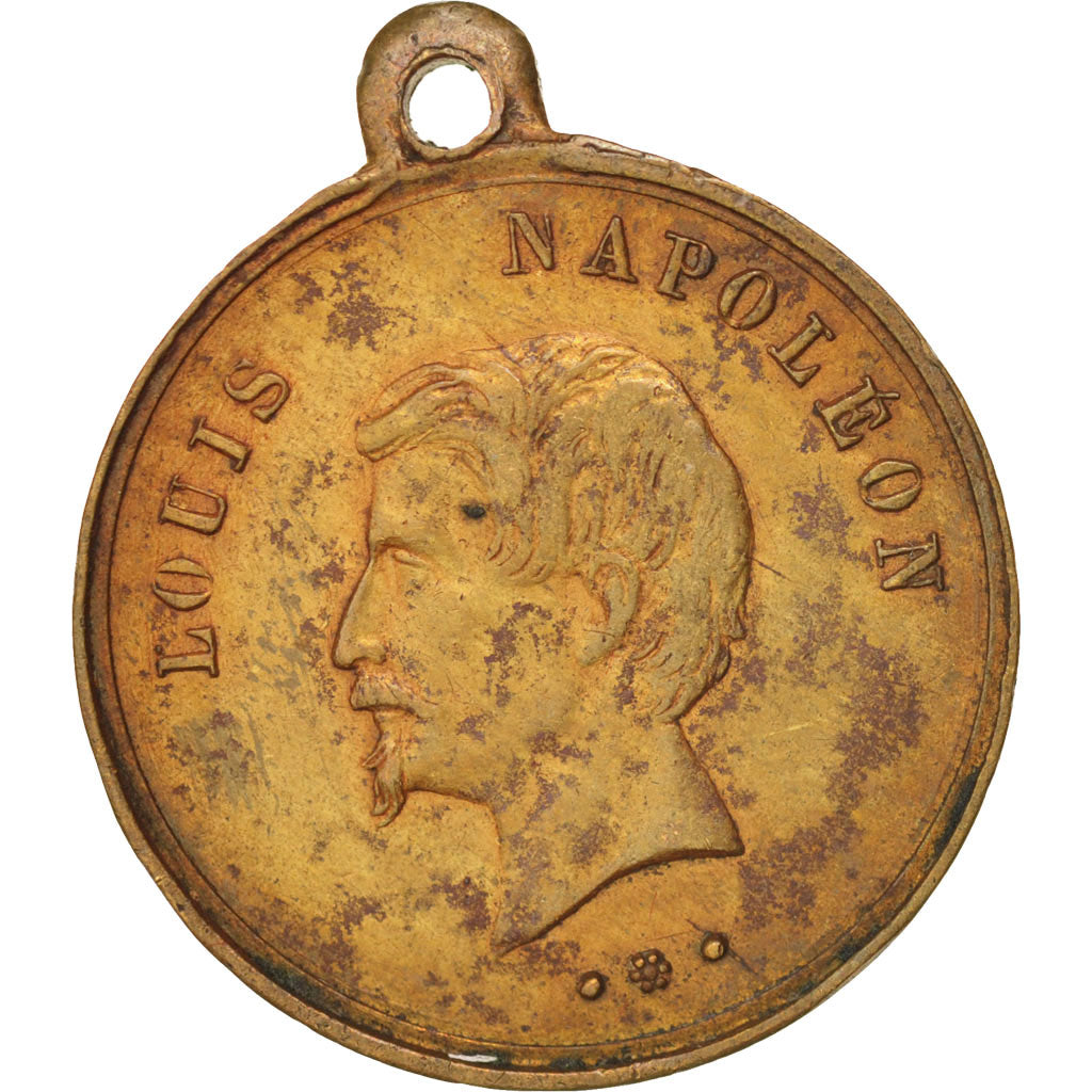 France, Medal, French Second Republic, History, 1851, EF(40-45), Copper