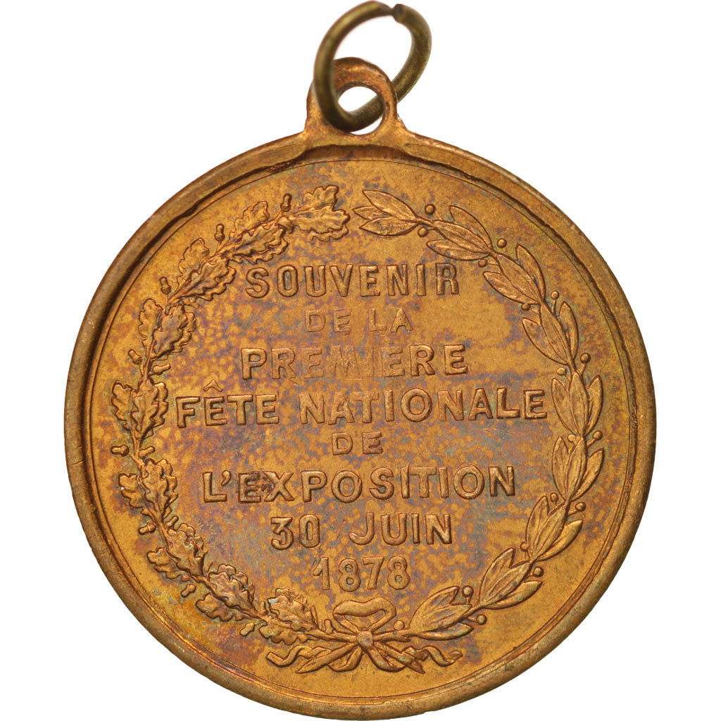 France, Medal, History, 1878, AU(50-53), Copper