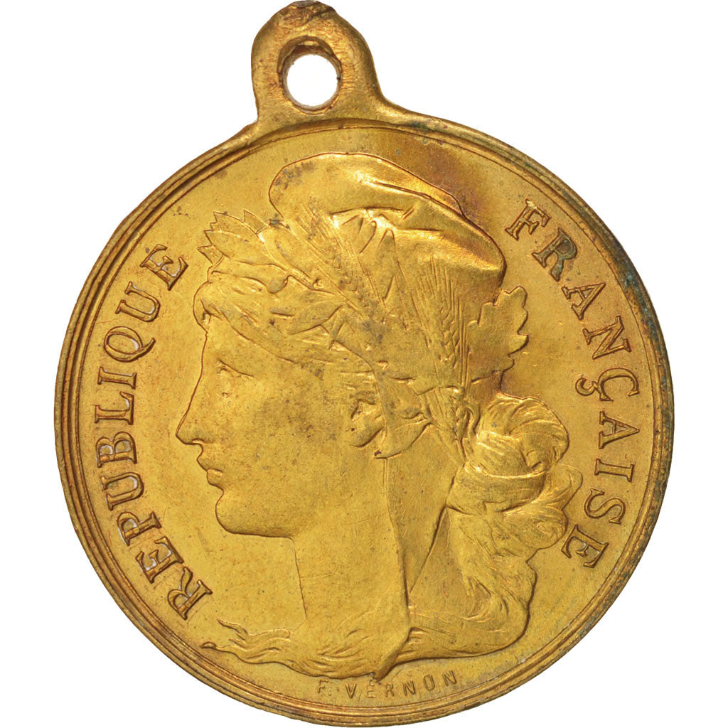 France, Medal, French Third Republic, History, 1887, AU(55-58), Copper