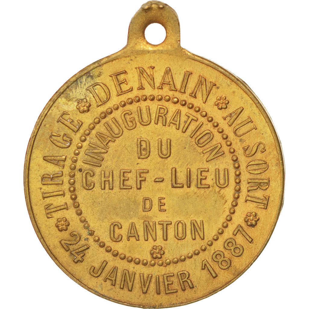 France, Medal, French Third Republic, History, 1887, AU(55-58), Copper