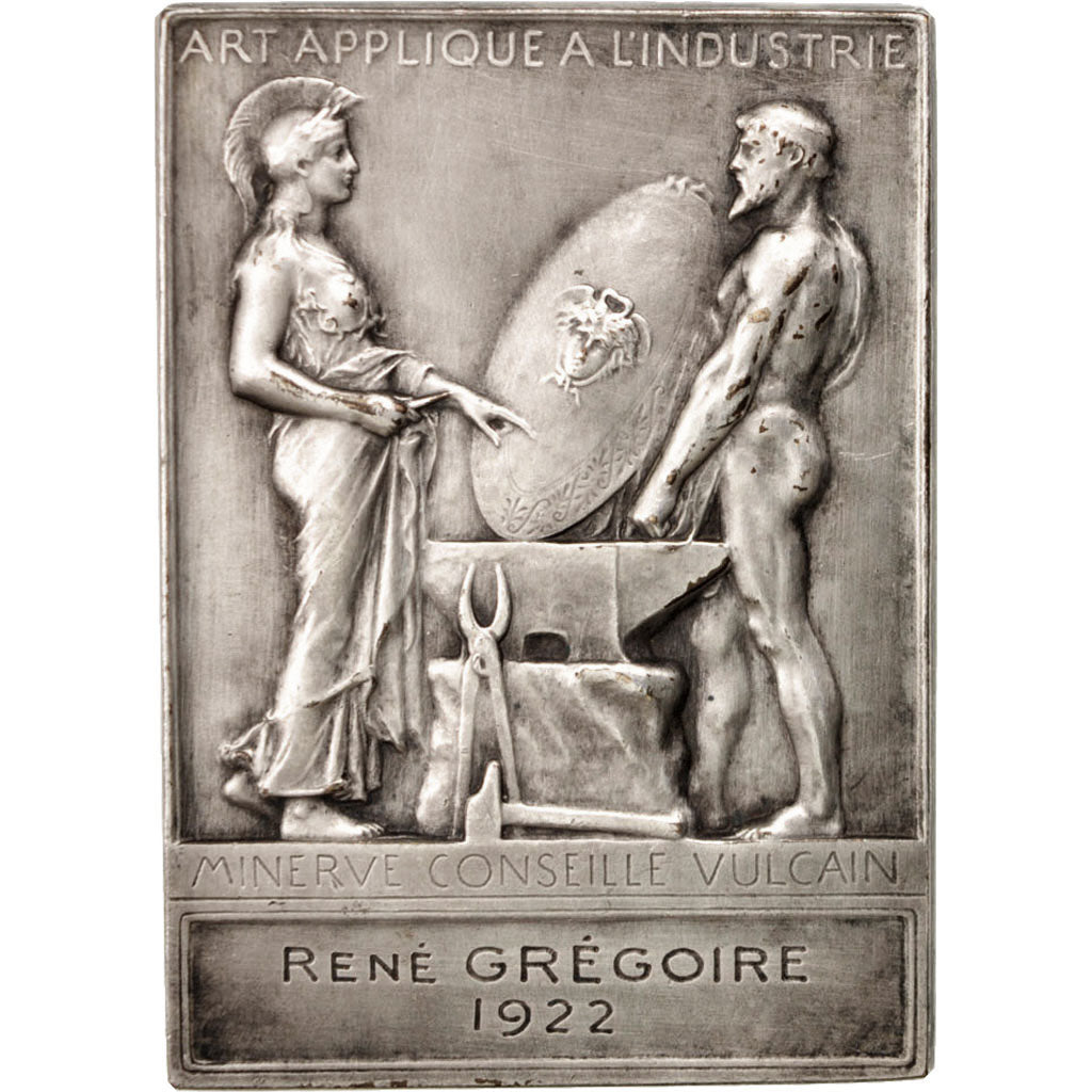 France, French Third Republic, Industrial art, Medal, 1922, AU(55-58), 42x60mm