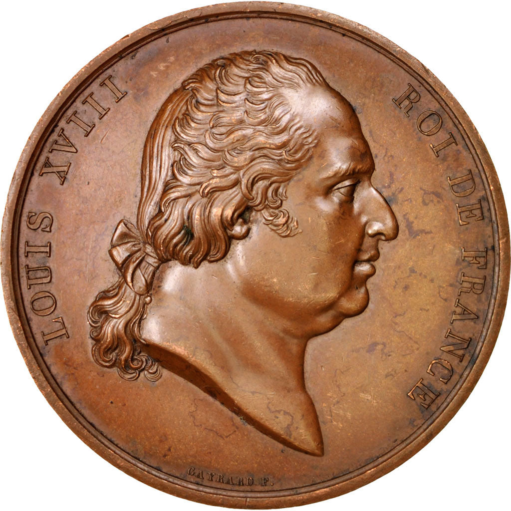 France, Medal, Louis XVIII, Business & industry, 1823, Gayrard, TTB+, Cuivre