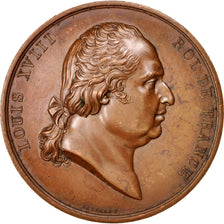 France, Medal, Louis XVIII, Business & industry, 1823, Gayrard, TTB+, Cuivre