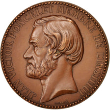 France, Second French Empire, Poncelet, Medal, 1867, AU(50-53), Oudiné, 50mm