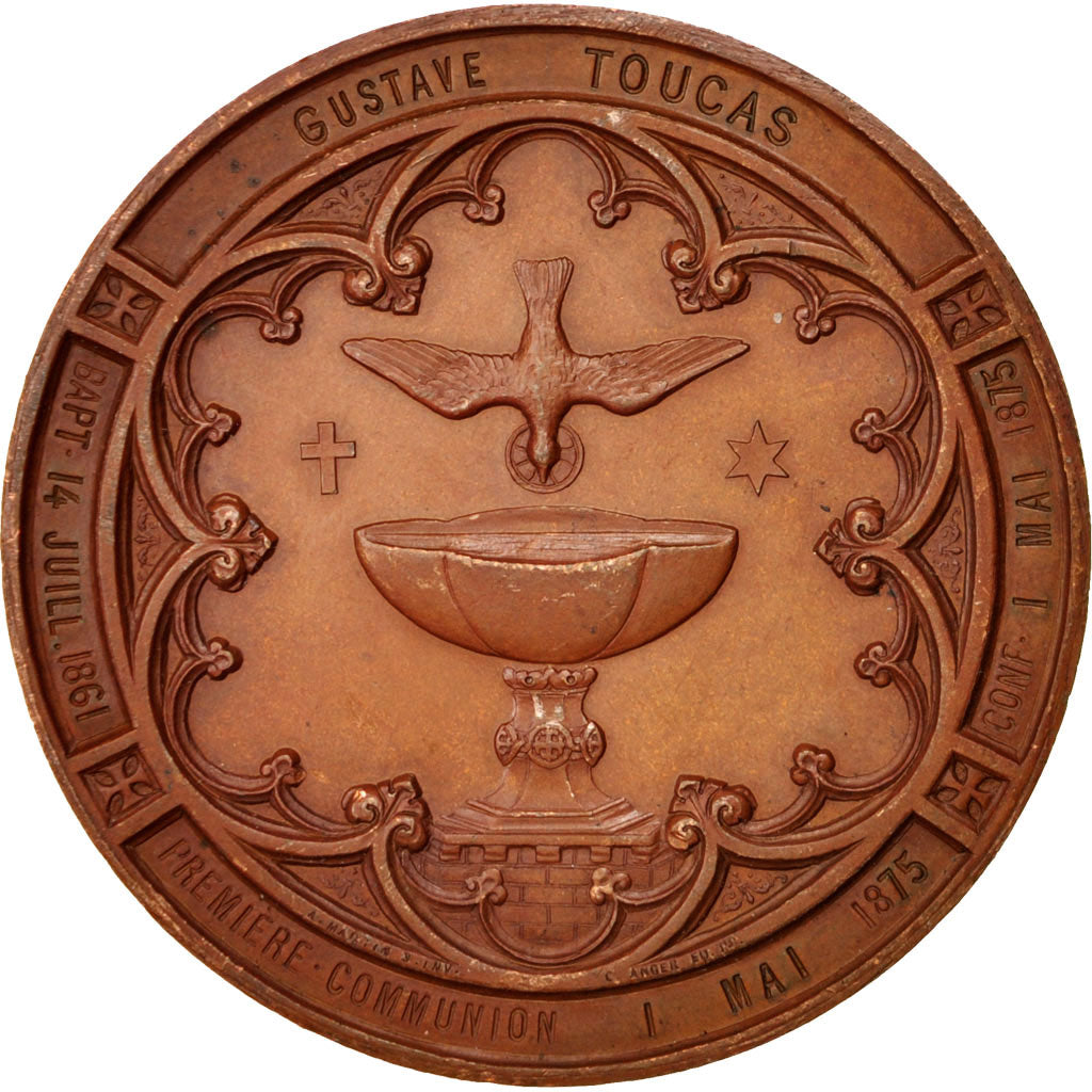 France, Medal, Religions & beliefs, 1875, AU(55-58), Copper
