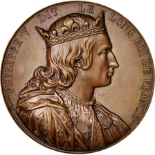 Frankreich, Medal, Philippe V le Long, History, Caqué, VZ+, Kupfer