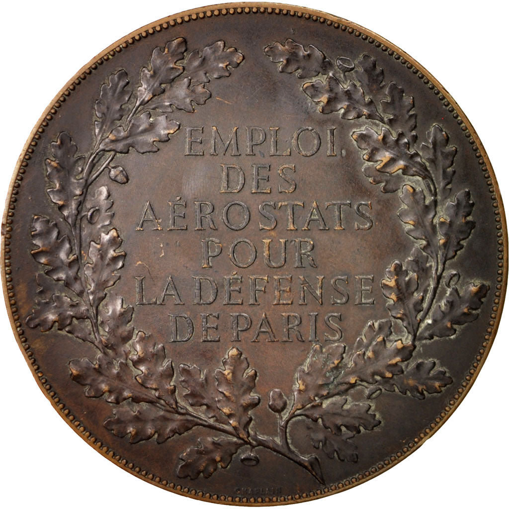 France, Siège de Paris, Medal, 1871, EF(40-45), Chaplain, 75mm