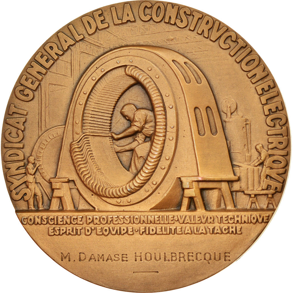 France, Medal, Art Déco, Syndicat Général de la Construction Electrique