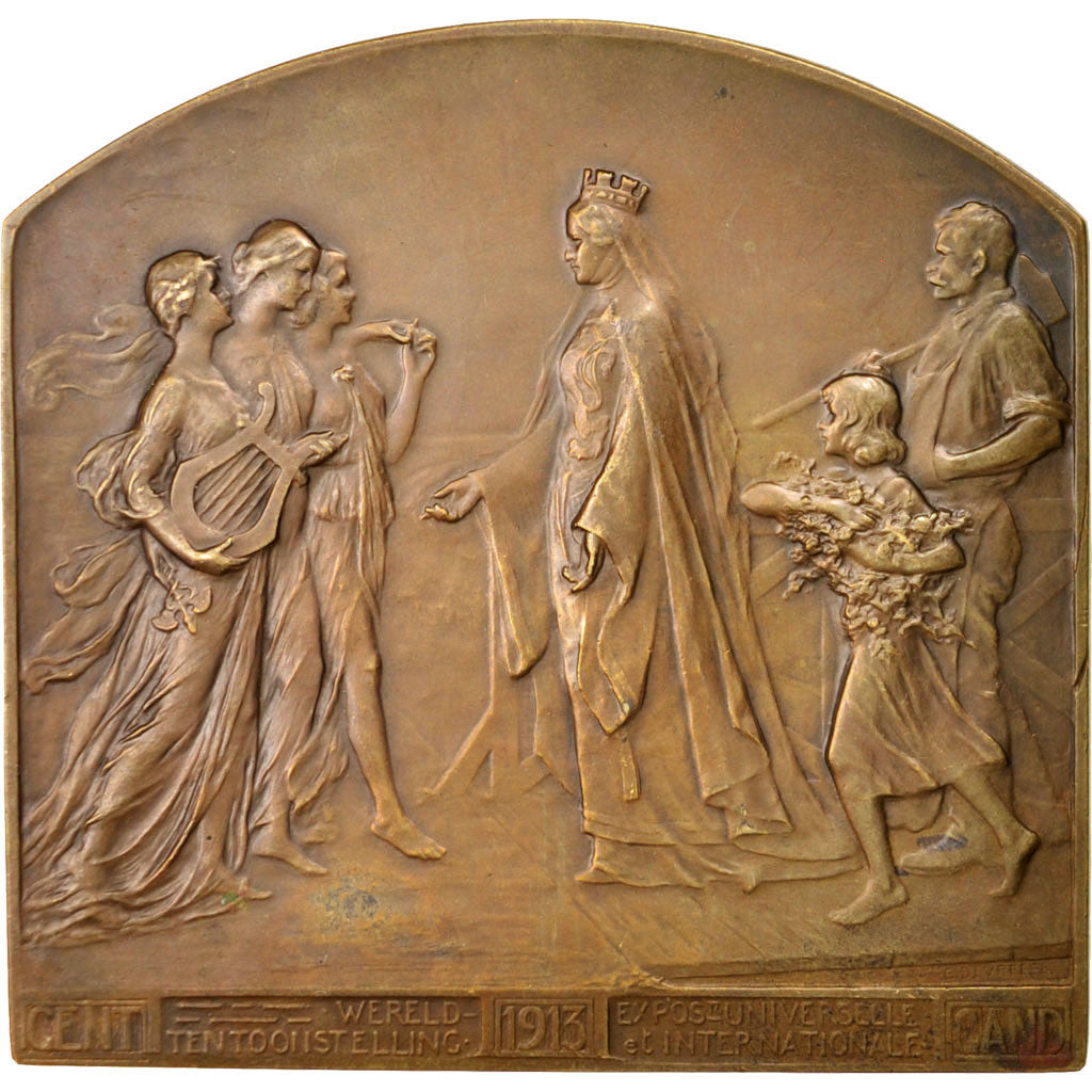 Belgien, Medal, Sciences & Technologies, 1913, VZ, Bronze