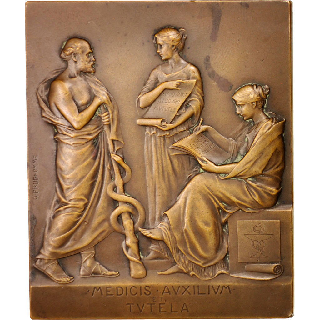 Francia, Medal, Medicine, 1908, Prud'homme.G, SPL-, Bronzo