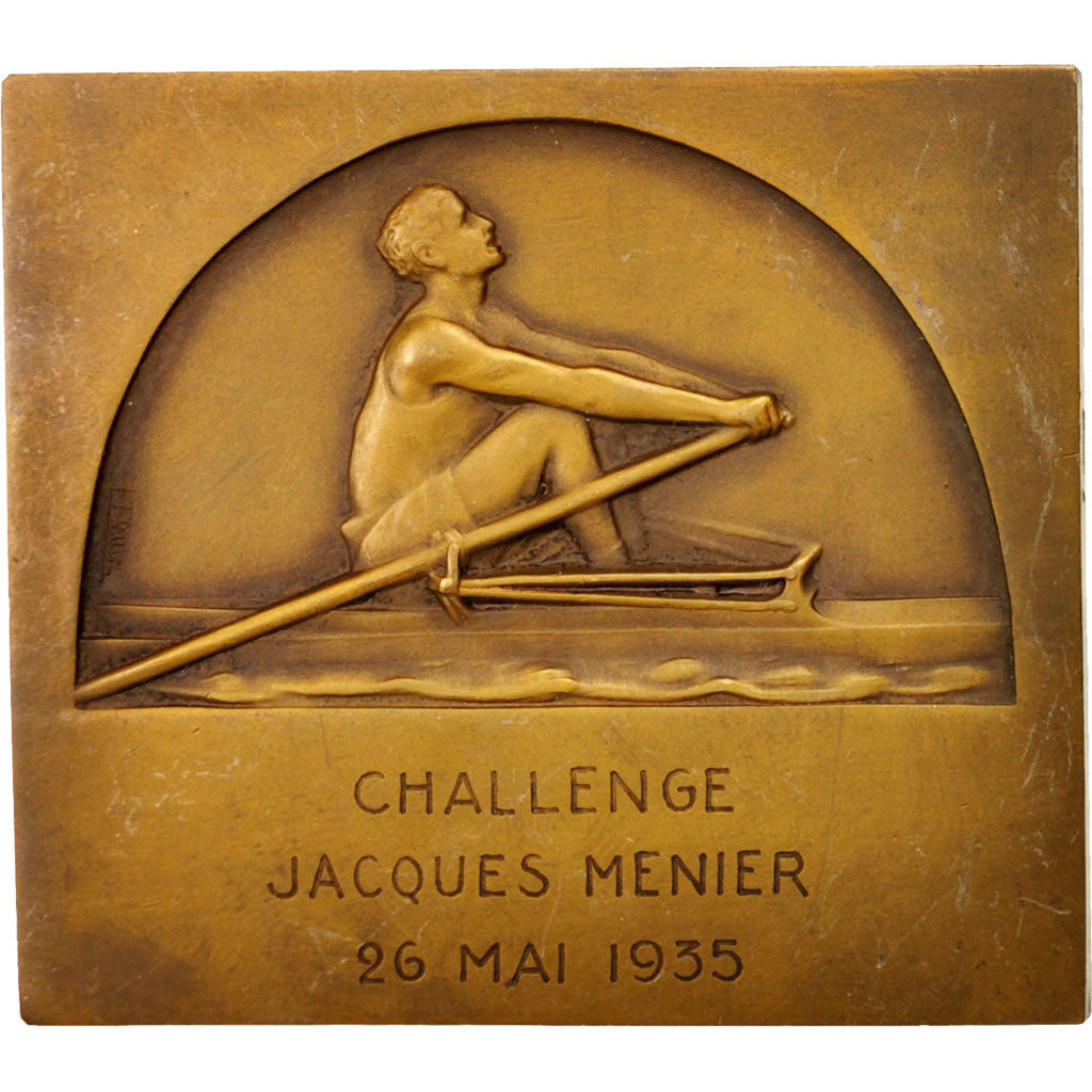 France, Sports & leisure, Medal, 1935, AU(55-58), Bronze, 61X55mm