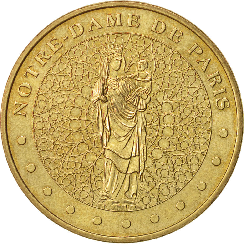 France, Tourist Token, Cathédrale Notre-Dame de Paris, Jeton, 2003, MS(63),...