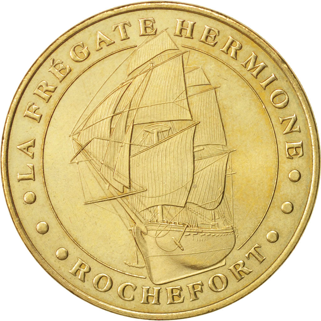 France, Tourist Token, La frégate Hermione, Rochefort, Jeton, 2005, MS(63),...