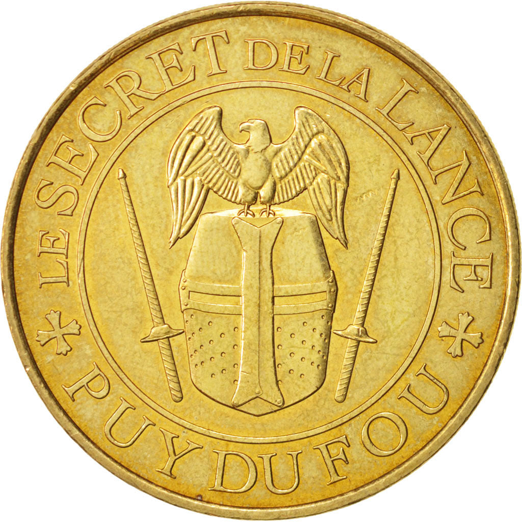 Francia, Jeton, Tourist Token, Le secret de la Lance, Puy du Fou, 2012, Monnaie