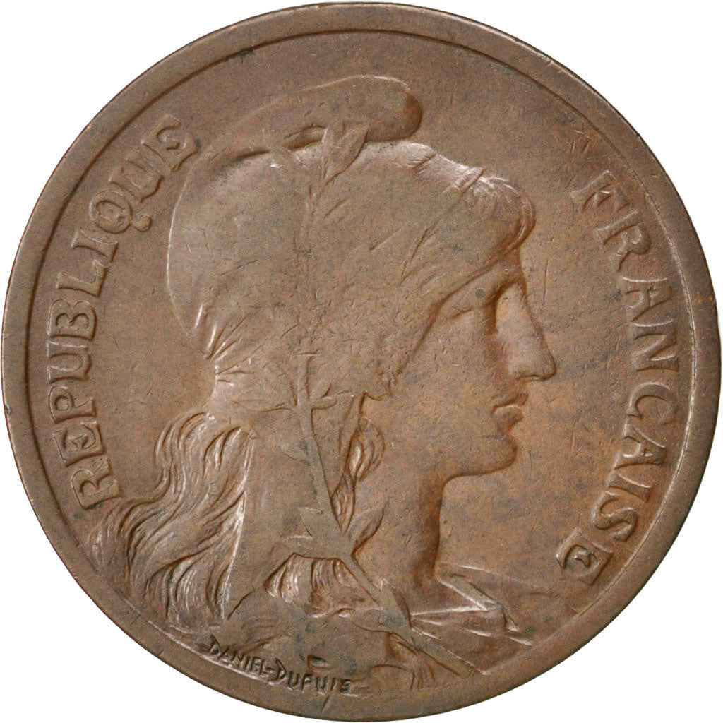 FRANCE, Dupuis, 10 Centimes, 1916, Paris, KM #843, EF(40-45), Bronze, 30,...