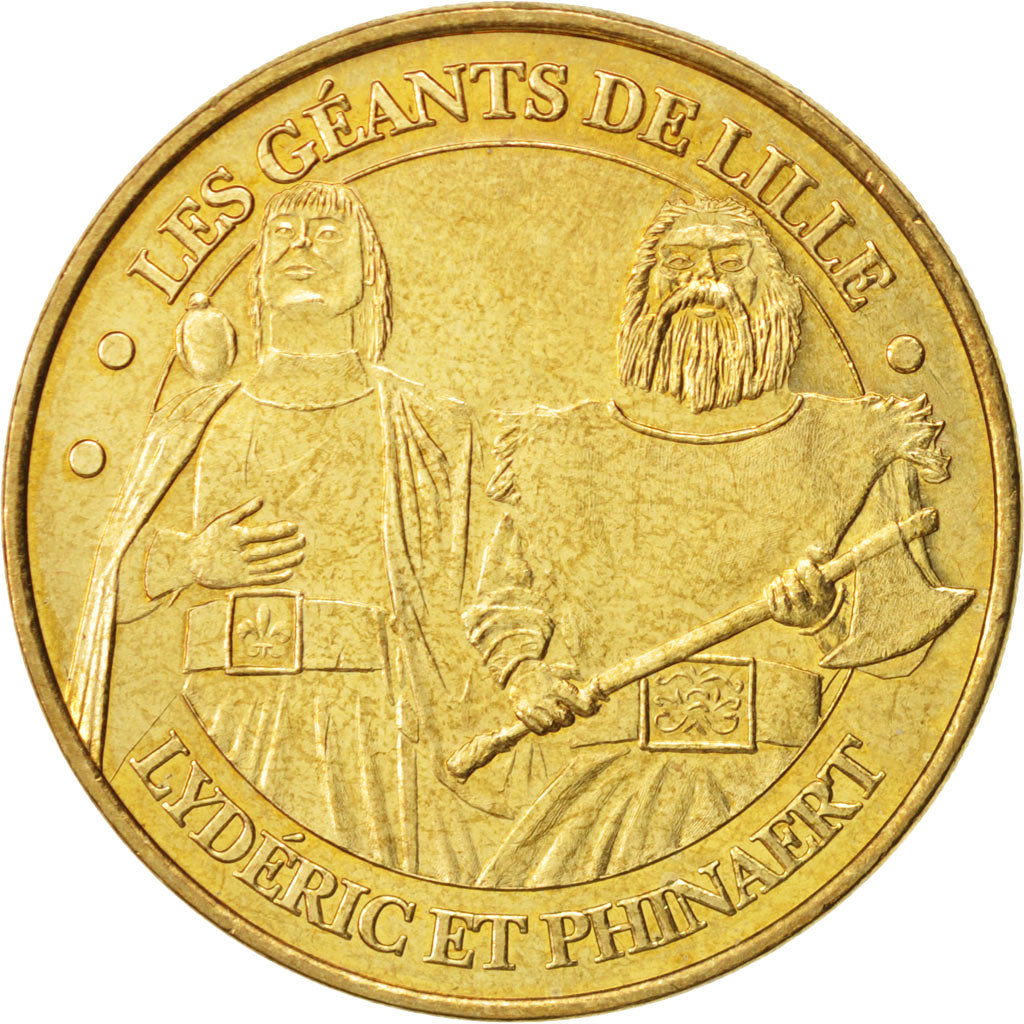 France, Jeton, Tourist Token, Les géants de Lille, Lydéric et Phinaert, 2009