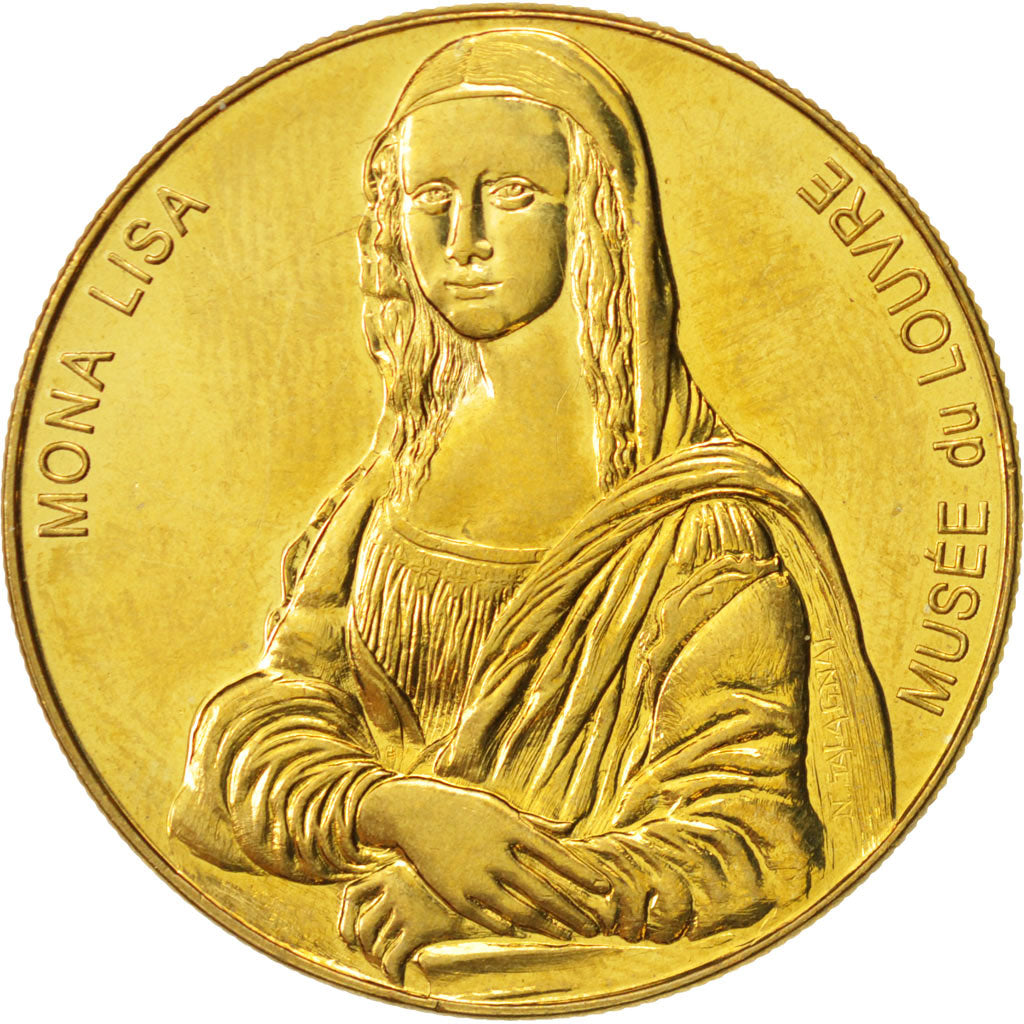 France, Tourist Token, Mona Lisa, Musée du Louvre, Réunion des Musées Nati...