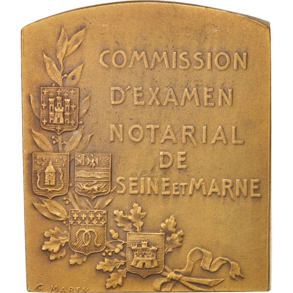 Frankrijk, Token, Notary, French Third Republic, 1902, Marey, PR, Bronze