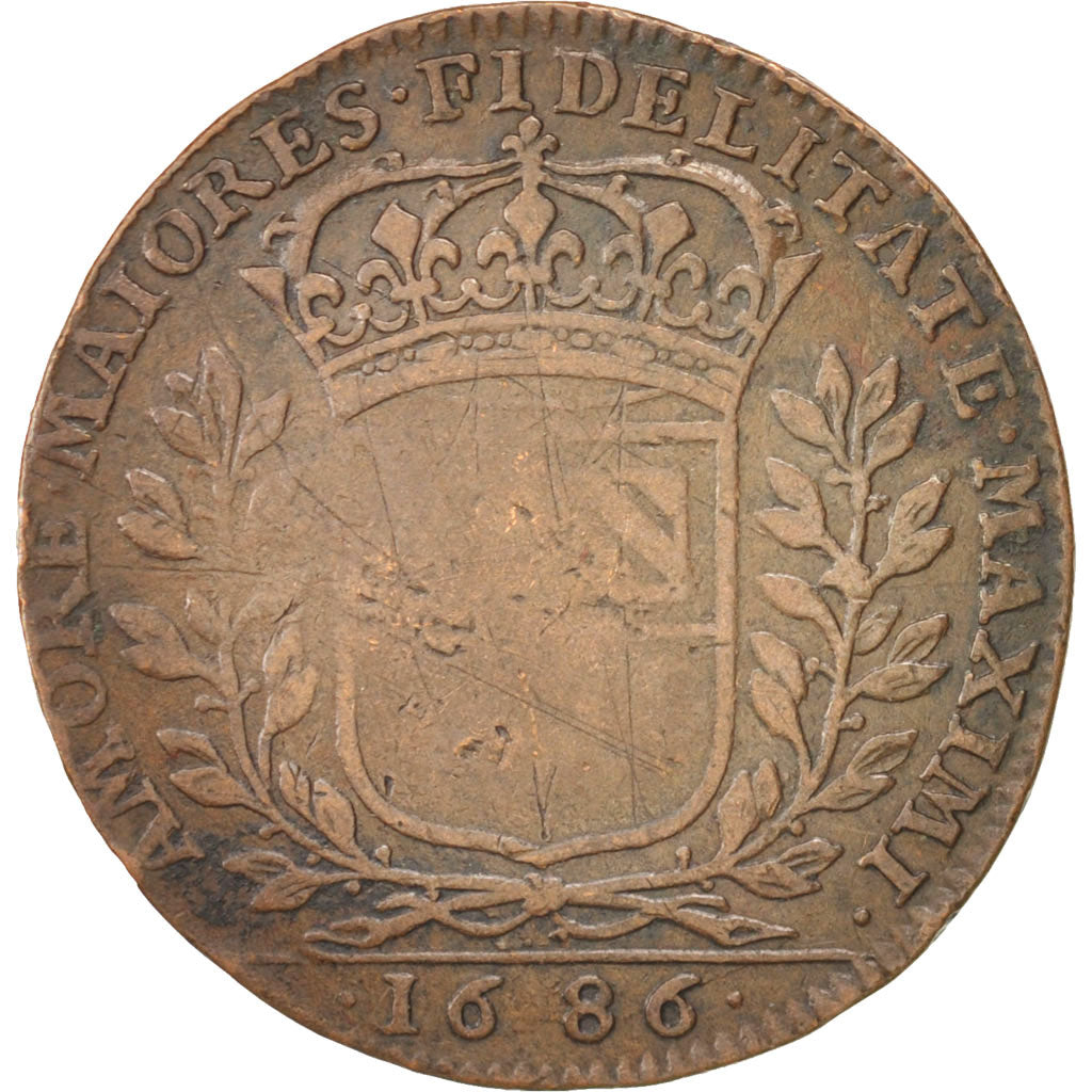 Frankreich, Token, Royal, 1686, SS+, Kupfer