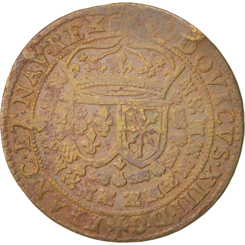 France, Token, Royal, Louis XIII, EF(40-45), Copper