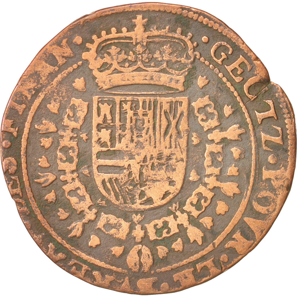 Netherlands, Token, Spanish Netherlands, 1665, VF(30-35), Copper