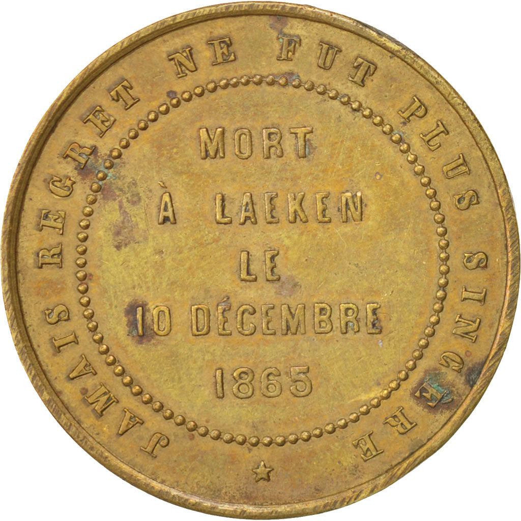 Belgium, Belgium, Leopold I, Token, 1865, AU(55-58), Brass, 27mm