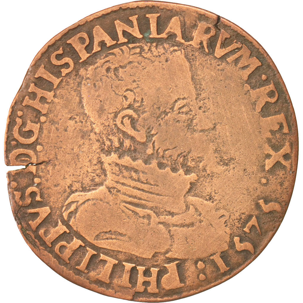 Spain, Spanish Netherlands, Lille, Token, 1575, EF(40-45), Copper, 29