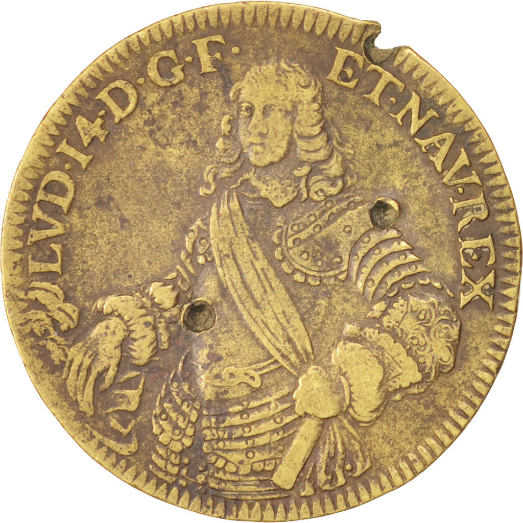 Frankreich, Token, Royal, Louis XIV, SS, Messing