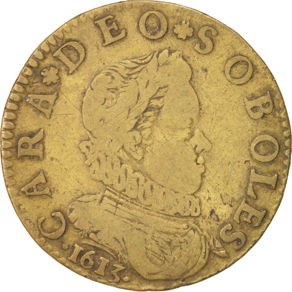 Francia, Token, Royal, Louis XIII, 1613, BB, Ottone