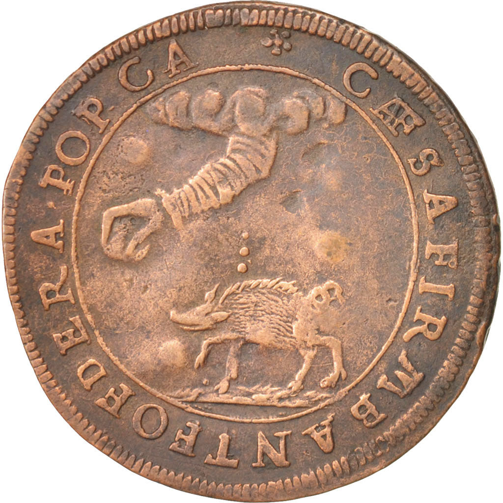 Netherlands, Dutch Republic,  Token, 1596, AU(55-58), Copper, 28