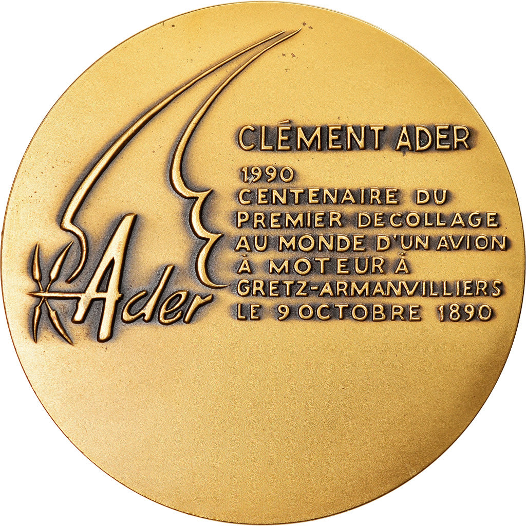 France, Médaille, Ader Muret, Centenaire du Premier Décollage d'un Avion à